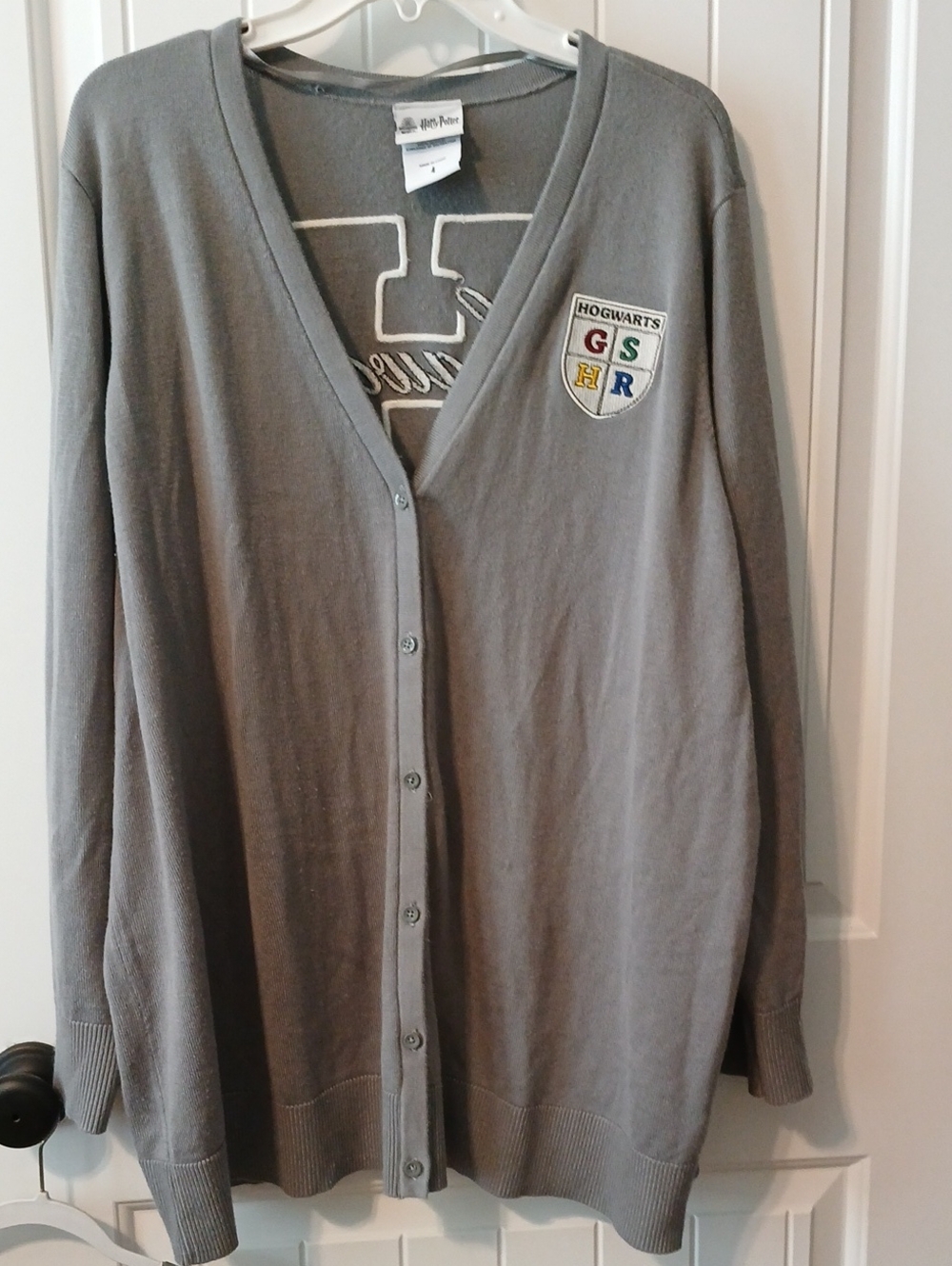 Torrid Harry Potter Hogwarts Crest Gray Cardigan Size 4